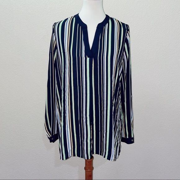 Vince Camuto Tops - New Vince Camuto Striped Blouse Size Large